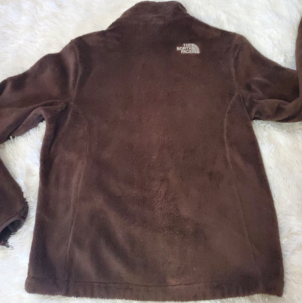 NORTH FACE BROWN FURRY FULL ZIP JACKET - Picture 14 of 16